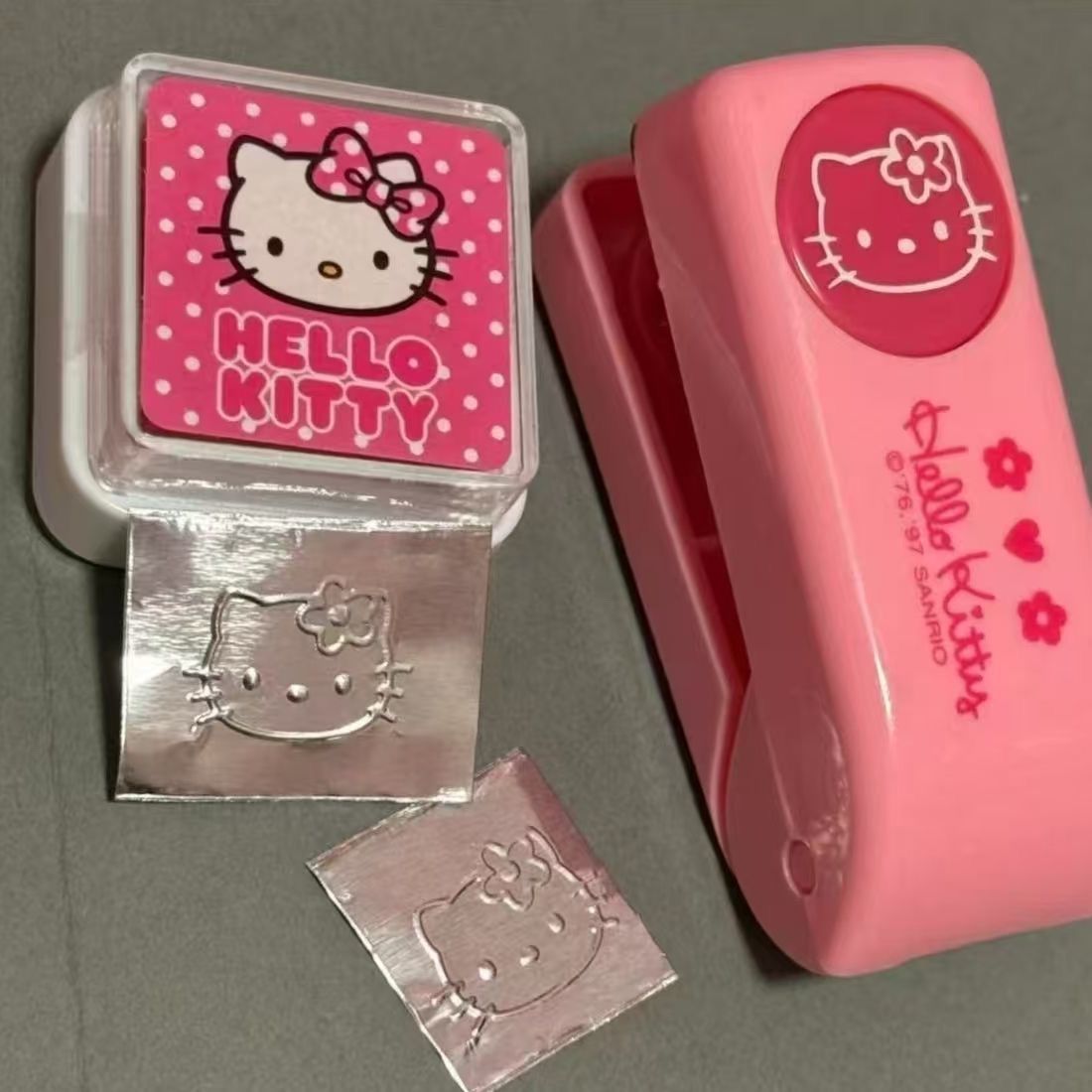 Hello Kitty Stapler Embosser Kawaii Notebook Stamp