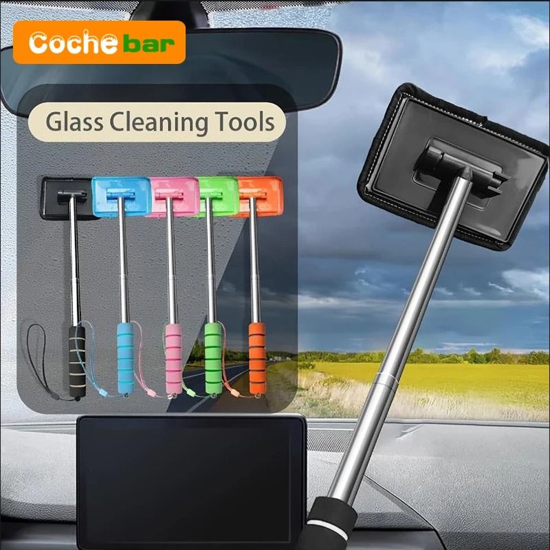 Telescopic Windshield Water Scraper Window Cleaning Brush for Car