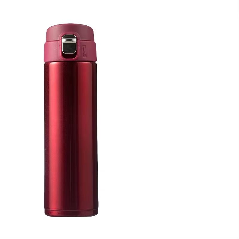 Students School Thermos Cup Creative Bullet Cover Direct Drinking Water Bottle 500 ml (16.91 fl oz)