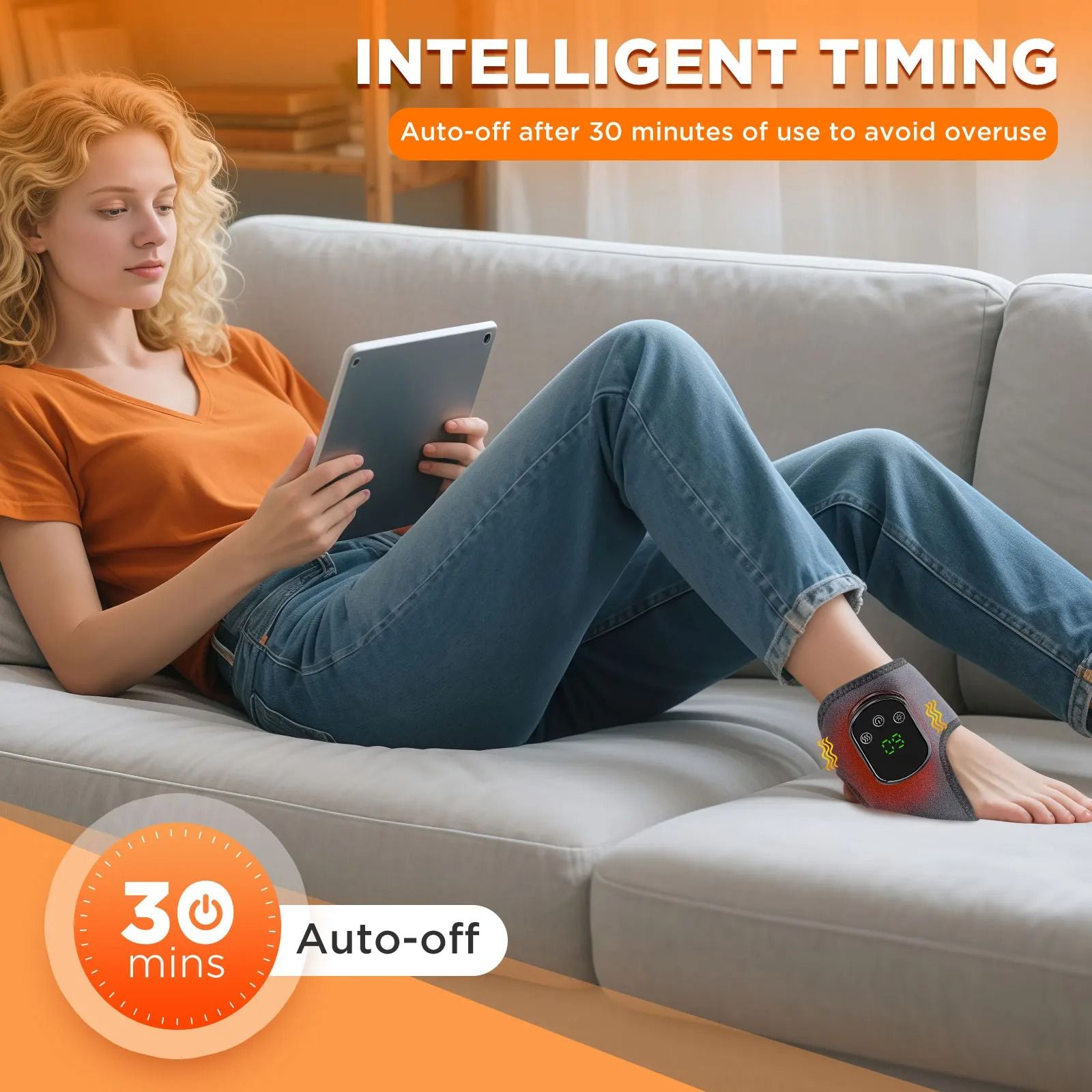 Electric Foot and Hand Massager with Vibration and Heat Therapy