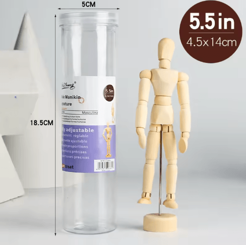 Wooden Artist Mannequin Set – Adjustable Drawing Mannequin Model with Gift Box