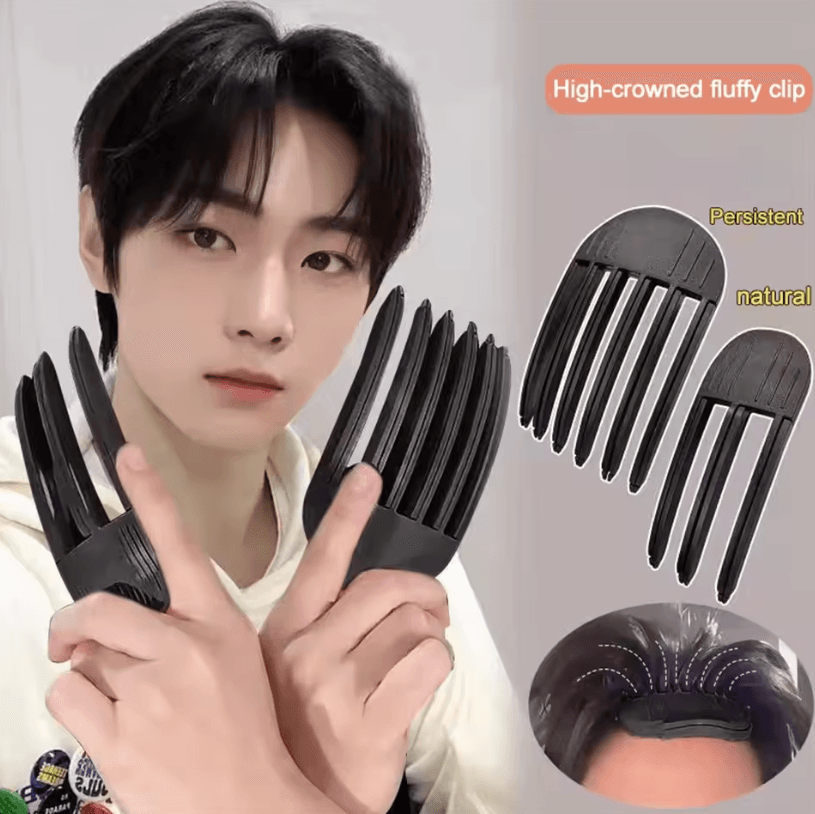 Fluffy Hair Clip Set for Men and Women Quick Fluffy Hair Clip with Bangs Hair Styling Roll Salon Tool