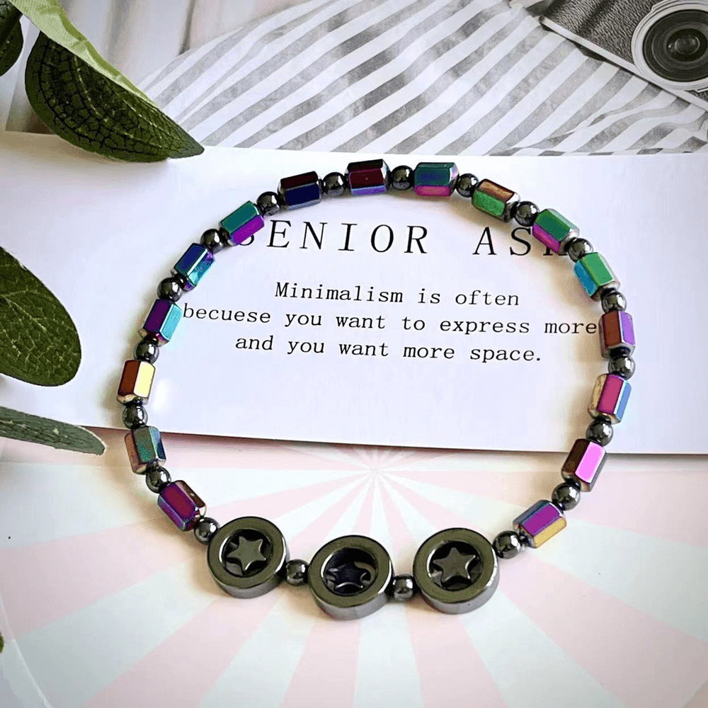 Magnetic Therapy Obsidian Anklet