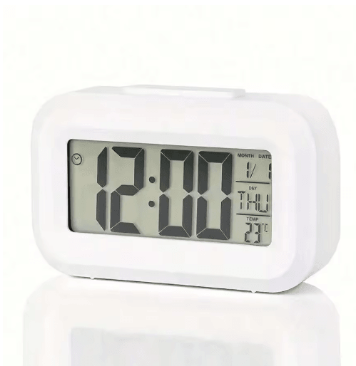 Smart Digital Alarm Clock with LCD Display Temperature Calendar & LED Backlight
