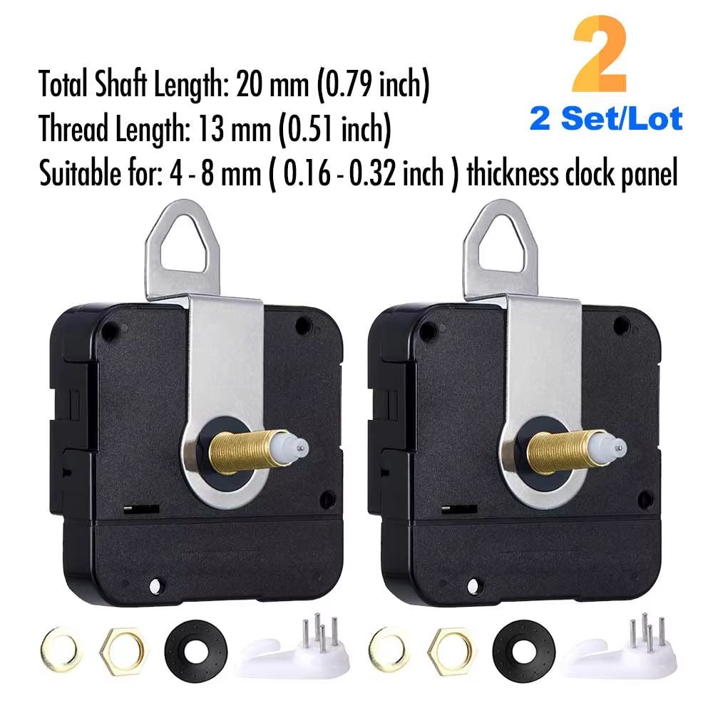 DIY Quartz Clock Movement Kit - Silent Wall Clock Mechanism with Long Shaft