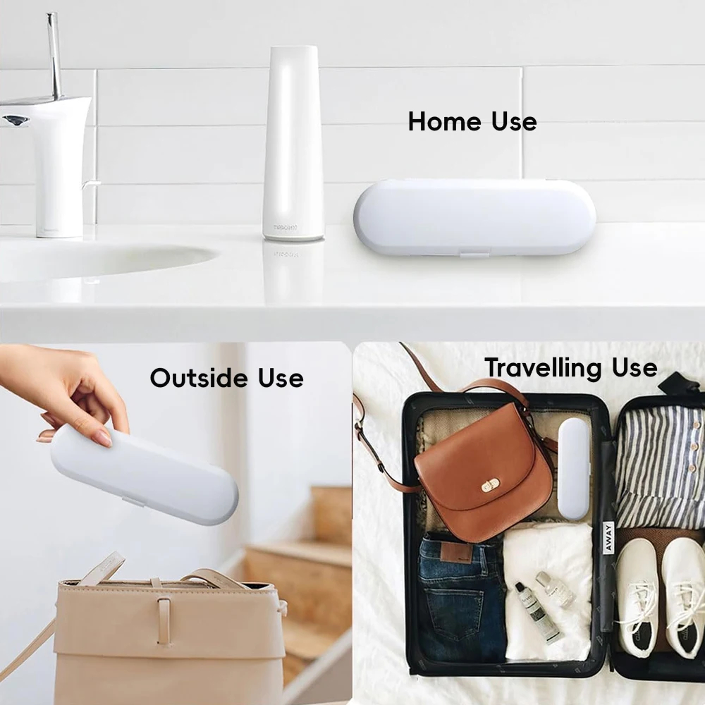 Electric Toothbrush Case Portable Toothbrush Storage Case Travel Protective Cover Dust Proof Snap On Design Storage Tool