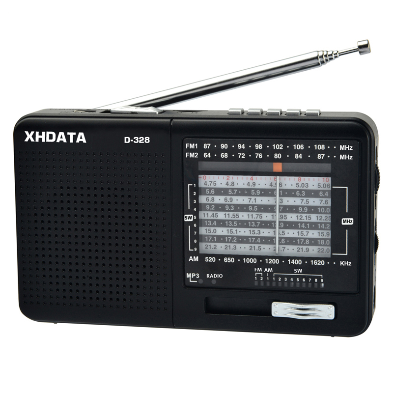 Bluetooth Portable Radio AM FM Shortwave MP3 Player with USB TF Card Support