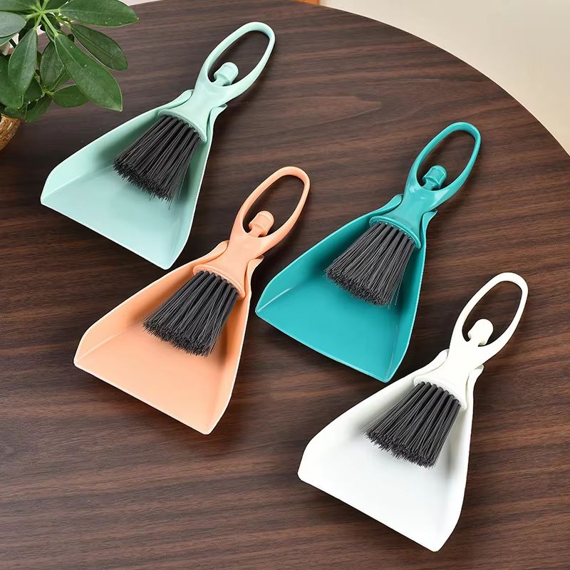 2-Set Mini Cleaning Brush and Dustpan Kit for Drawers, Desktops, and Small Gaps