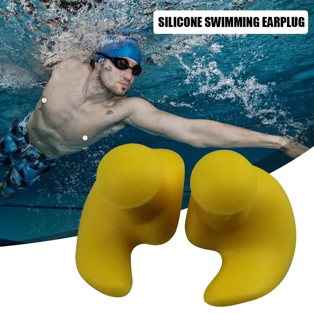 Waterproof Silicone Swimming Earplugs Soft Reusable Ear Protection