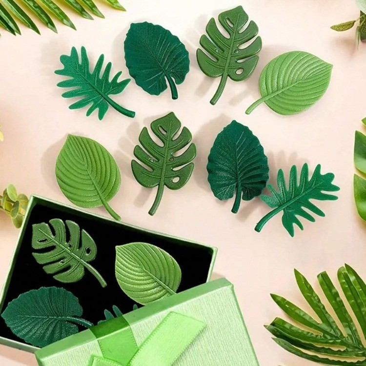 Plant Leaves Fridge Magnets, Decorative ABS Magnetic Patches, Home Whiteboard Magnets, Fridge Decor for Kitchen