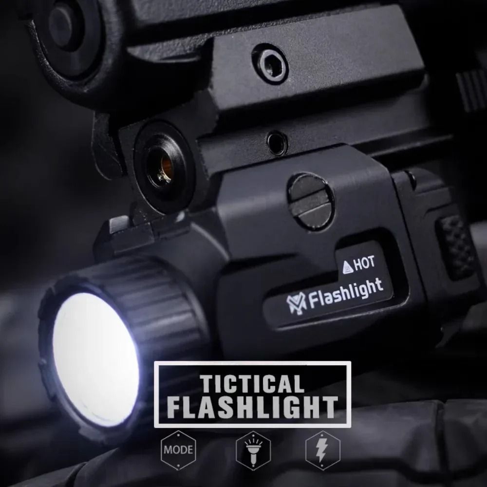 800LM Tactical Handgun Light with USB Recharge and Picatinny Rail Mount
