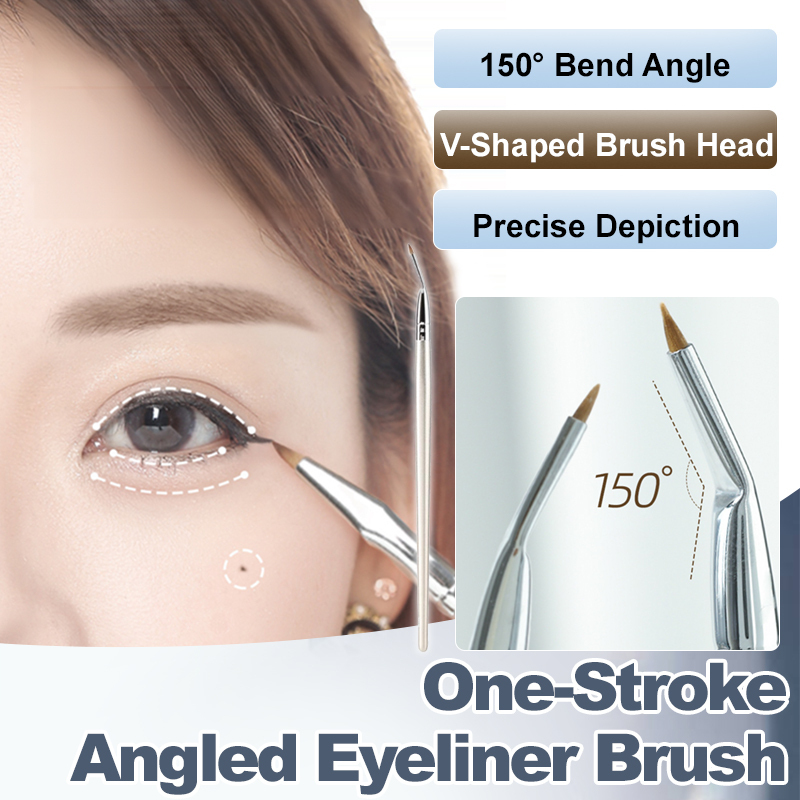 Precision Detail Eye Makeup Brush, Foldable Eyeliner Pen with Concealer Multi Functional Tool, Professional Makeup