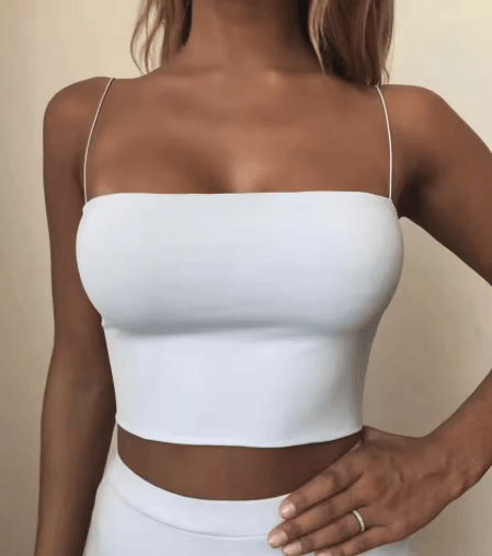 2024 Elastic Cotton Crop Top – Sleeveless Sexy Summer Tank for Women
