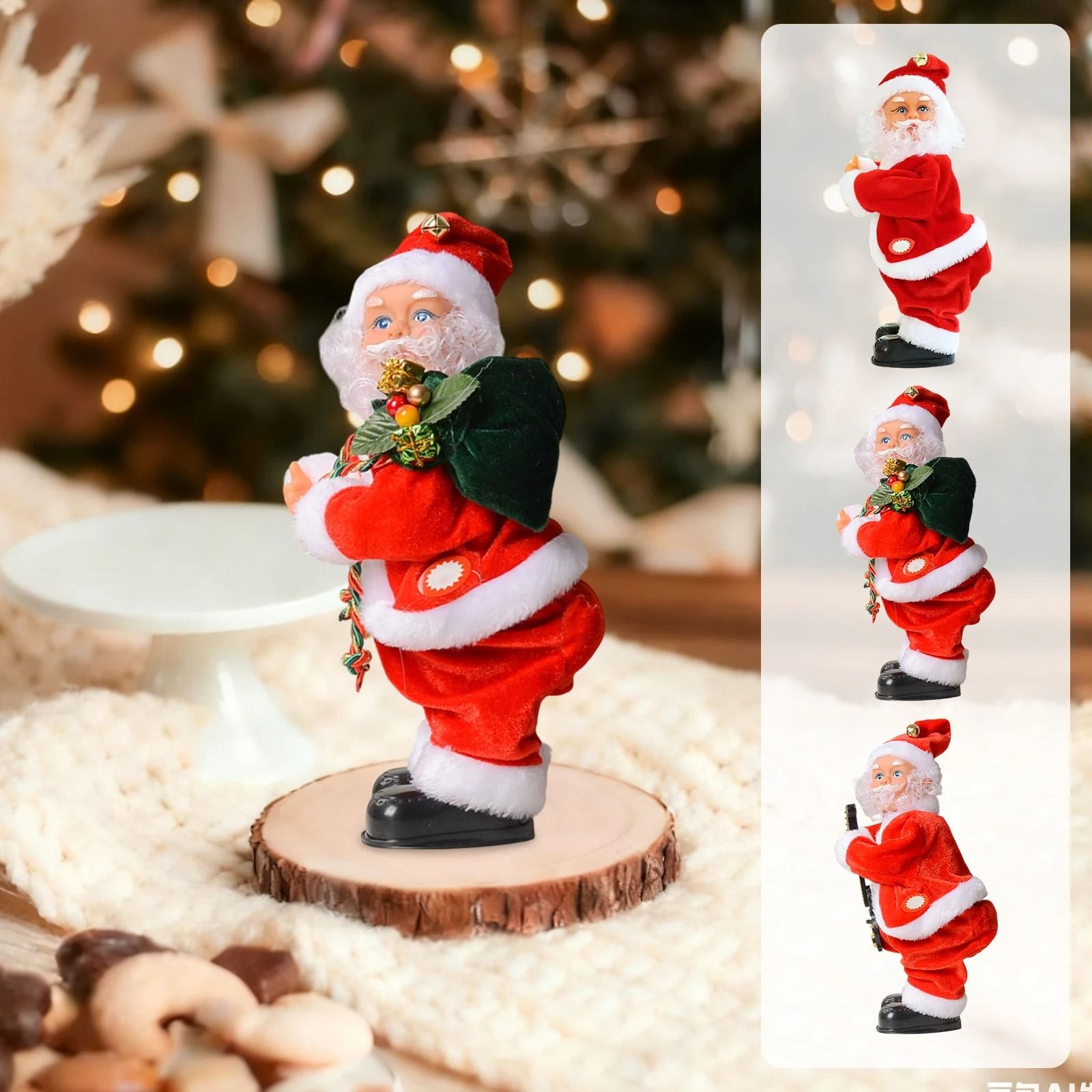 Creative Electric Santa Claus Plush Holiday Decoration