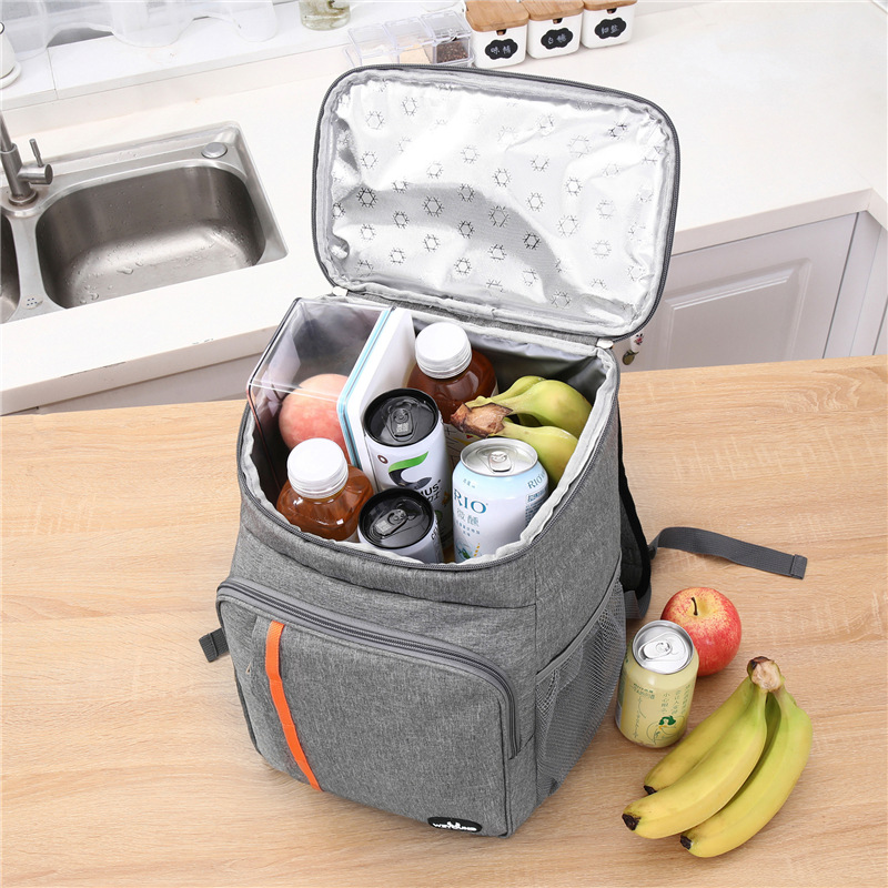 Portable Thermal Lunch Bag, Cooler Ice Insulated Case, Durable Oxford Food Box, Waterproof Camping Dinner Back Packs