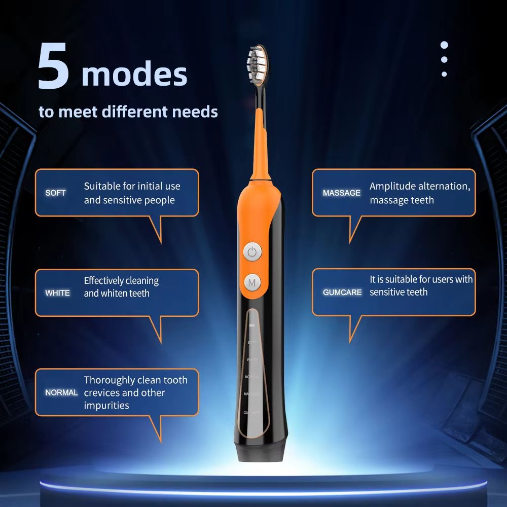 SUBORT S9 Sonic Electric Toothbrush – USB Rechargeable Whitening Toothbrush with Ultrasonic Cleaning