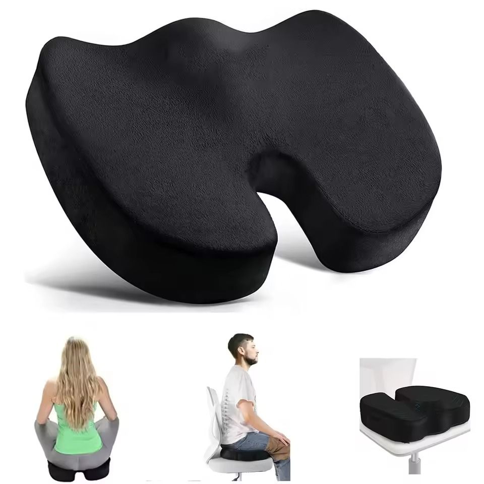 Memory Foam U Shaped Orthopedic Seat Cushion for Travel and Office