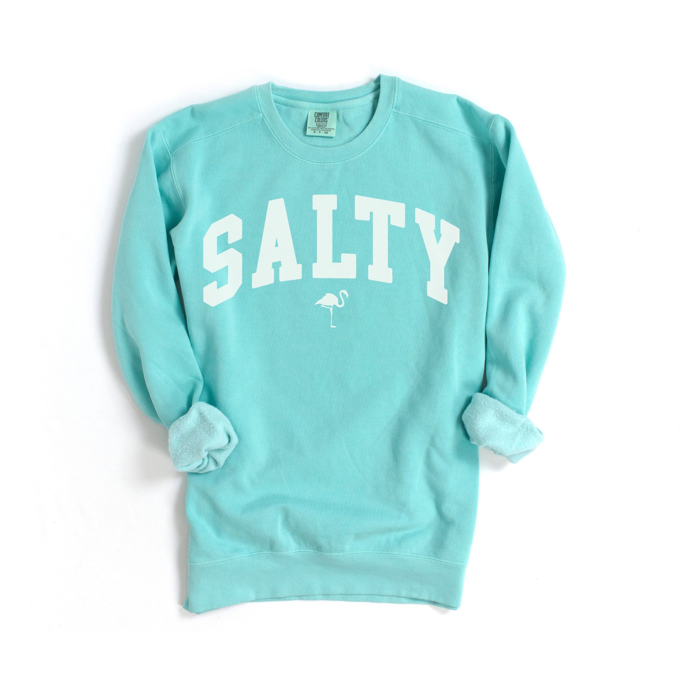Comfort Colors Salty Sweatshirt, Beach t-shirt, Beach Lover Giftful, Summer Crewneck, Vacation Sweatshirt,