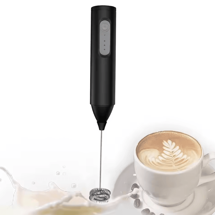 USB Rechargeable Mini Milk Frother 3-Speed Electric Coffee Whisk Foam Maker