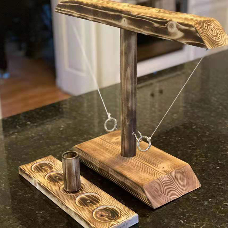 Wooden Shot Board, Kids Ring Toss Tables, Family Social Drinking, Outdoor Bars Games, Fun Home Party Toys