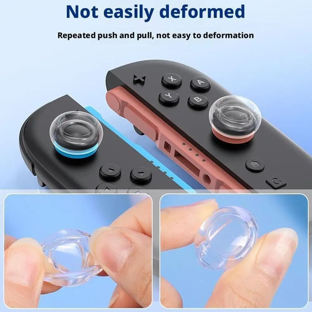 Transparent Thumb Grip Caps – Nintendo Switch 2 Protective Joystick Covers – High-Yield Gaming Interaction Hub