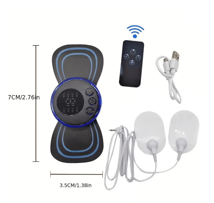 Rechargeable Neck Massager EMS Pulse Pain Relief with Remote Control