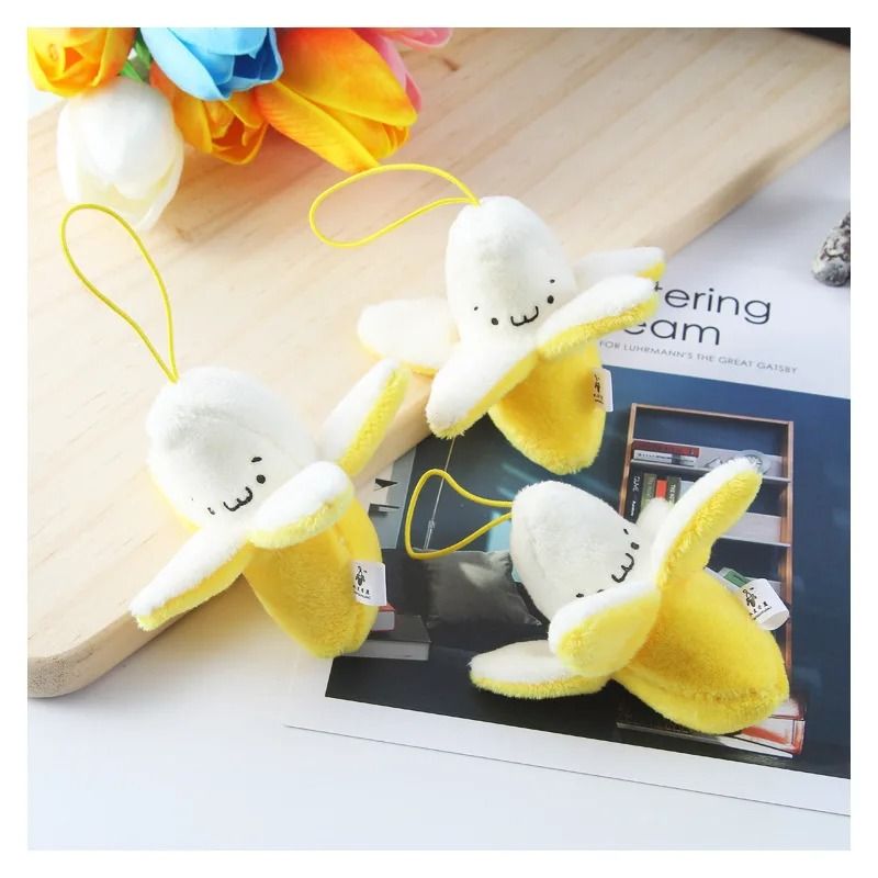 Plush Banana Keychain Bag Charm Gift