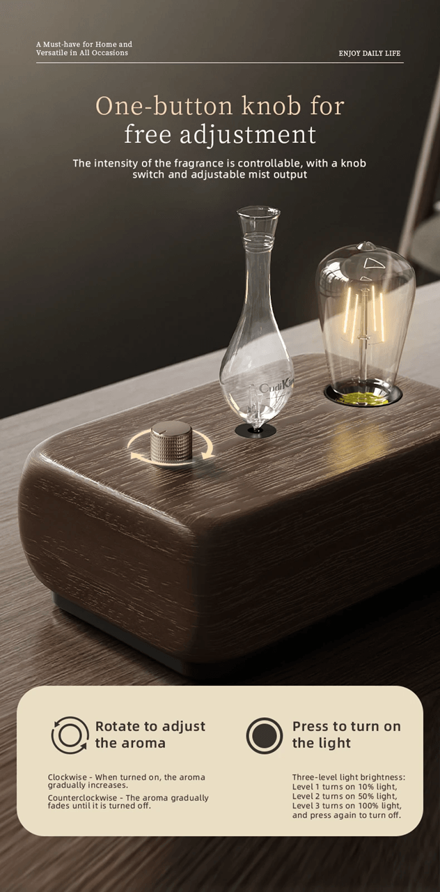 Vintage Aroma Diffuser Tungsten Filament Lamp Essential Oil Humidifier