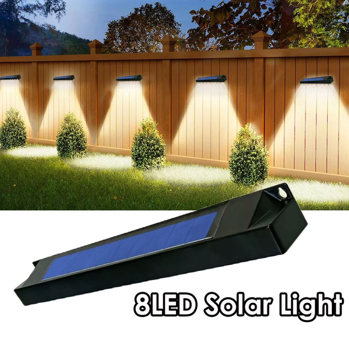 Waterproof Solar Fence Light for Garden Path, Terrace Wall Light