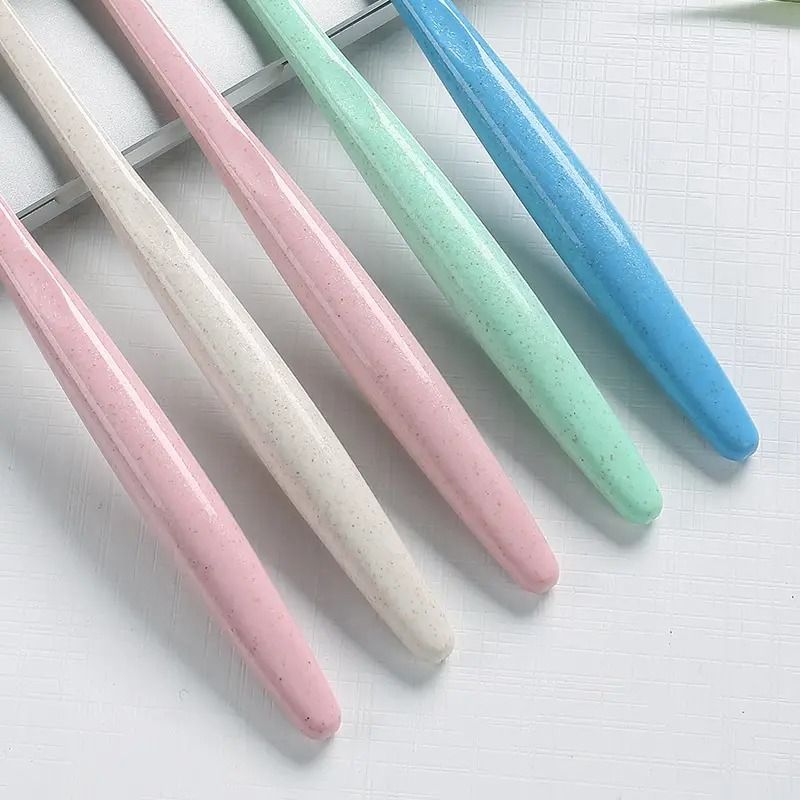 Natural Wheat Straw & Bamboo Charcoal Soft Toothbrush | 10-Piece Family Value Pack