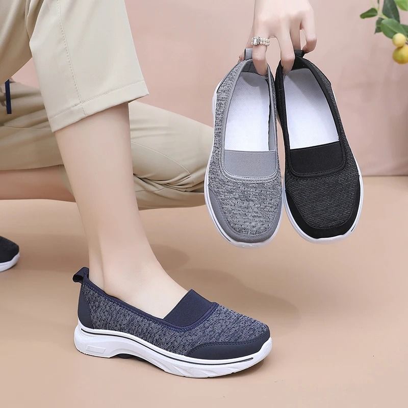 Womens Summer Breathable Mesh Flat Shoes