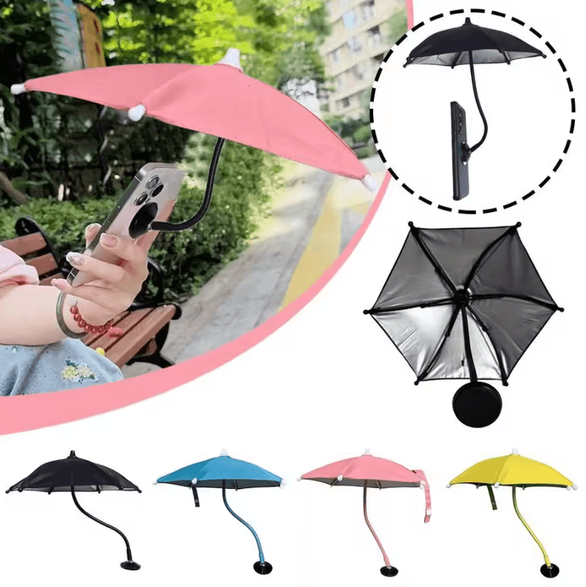 SunShield 360 Magnetic Phone Umbrella – Anti-Glare Rotating Mini Shade for iPhone