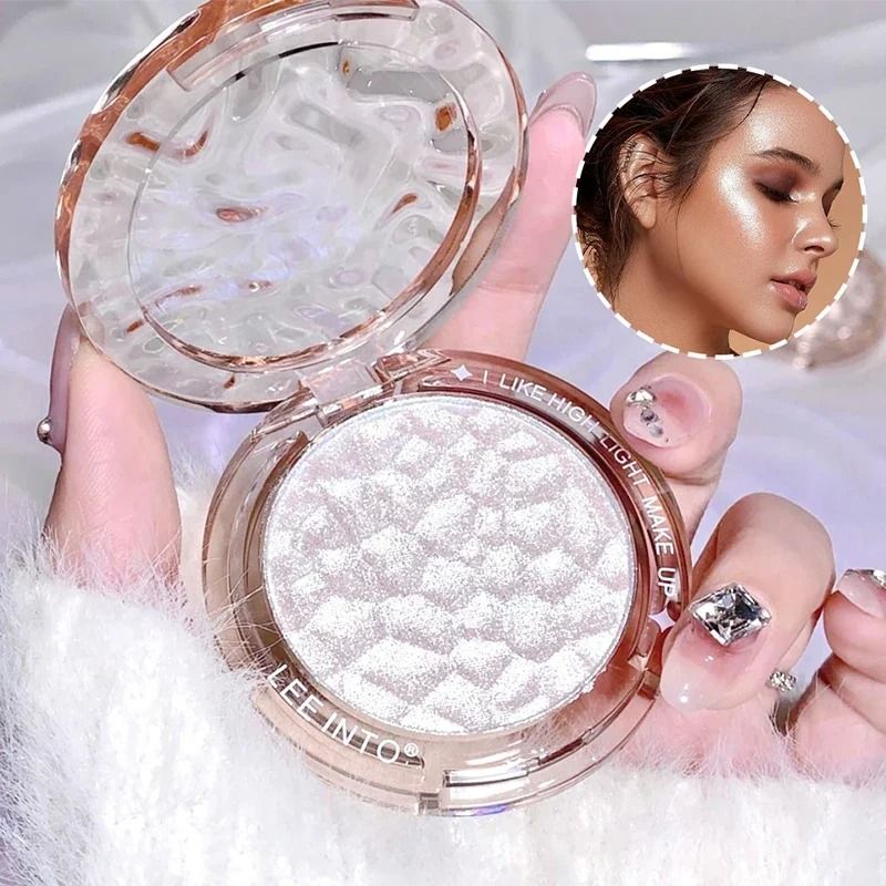 High-Gloss Illuminating Palette – Professional Glitter Highlight & Contour Duo