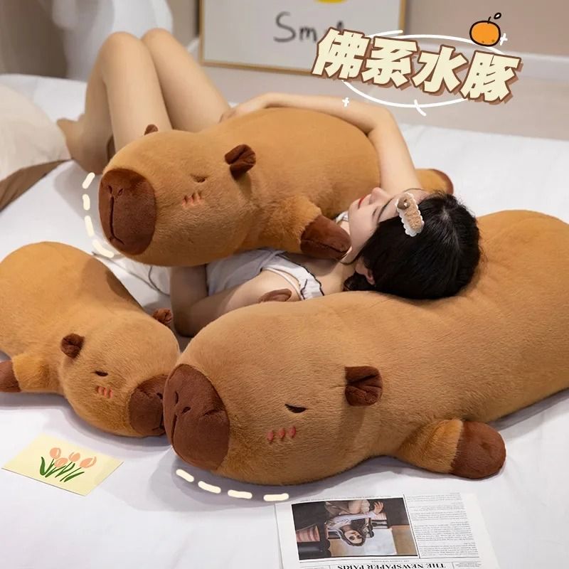 Giant Kawaii Capybara Plush Pillow Soft Lying Plush Toy