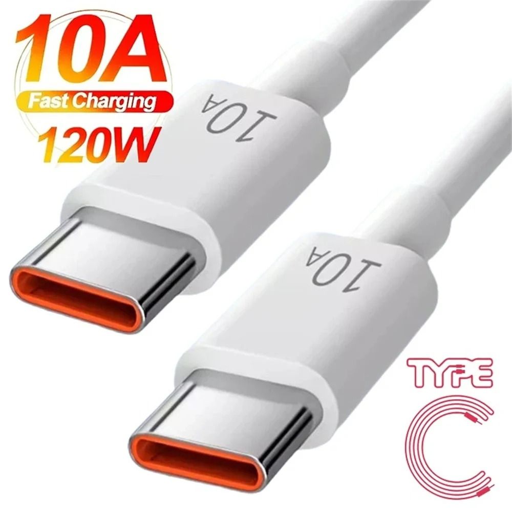 120W 10A High-Speed USB-C to USB-C Super Fast Charging Data Cord