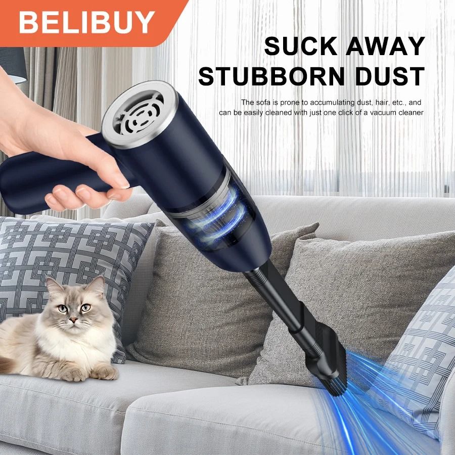 BELIBUY Cordless Car Vacuum High Power Mini Portable Handheld Cleaner