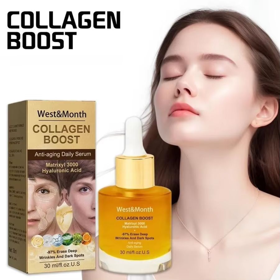 Hydrating Collagen Face Serum Brightening Moisturizing Anti Fine Line Facial Serum 30ml