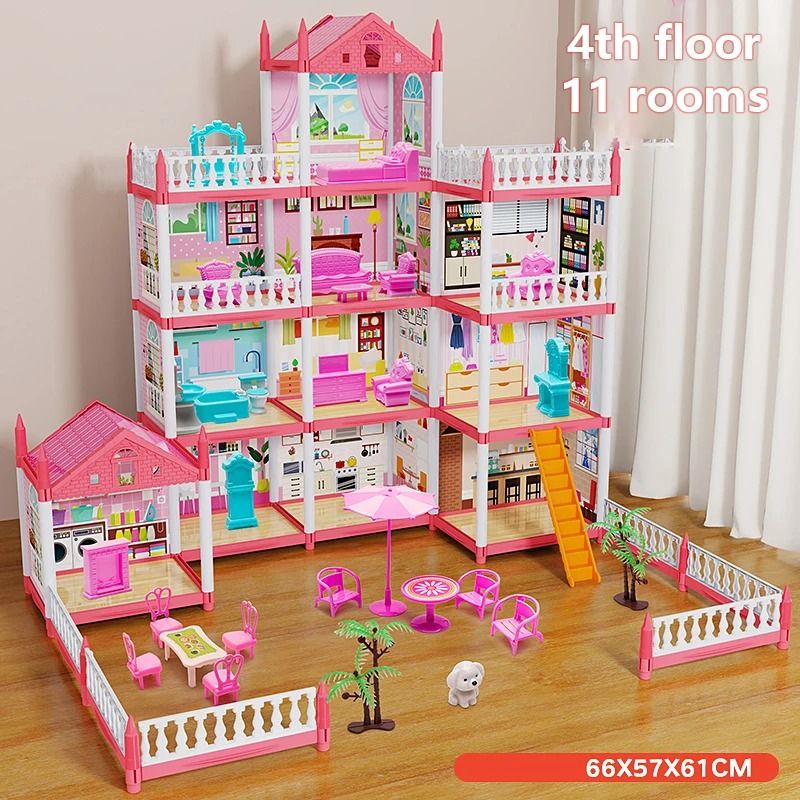 3D DIY Dream Princess Castle – Children's Musical Assembly Villa