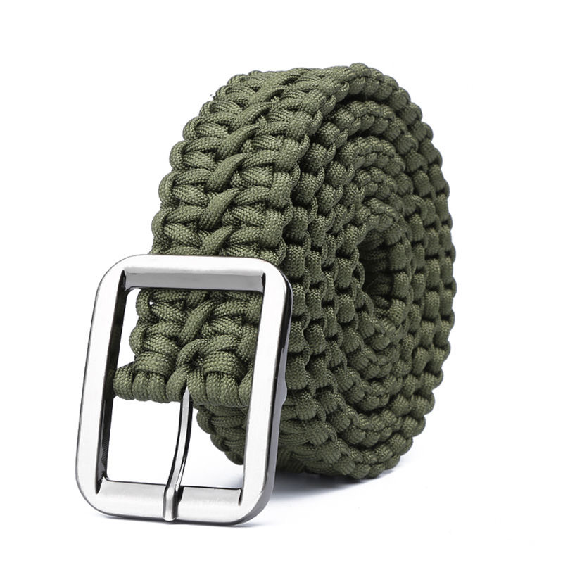 Tactical Paracord Waist Belt for Men & Women Survival Woven Belt Utility Waistband for Outdoor Camping, Hunting