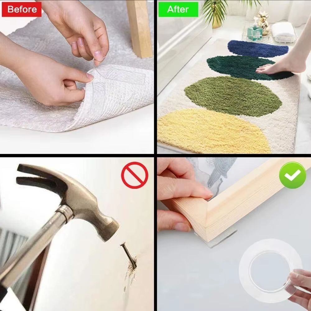 Nano Tape Traceless Double Sided Transparent Adhesive Tape (3.3ft / 9.8ft / 16.4ft)
