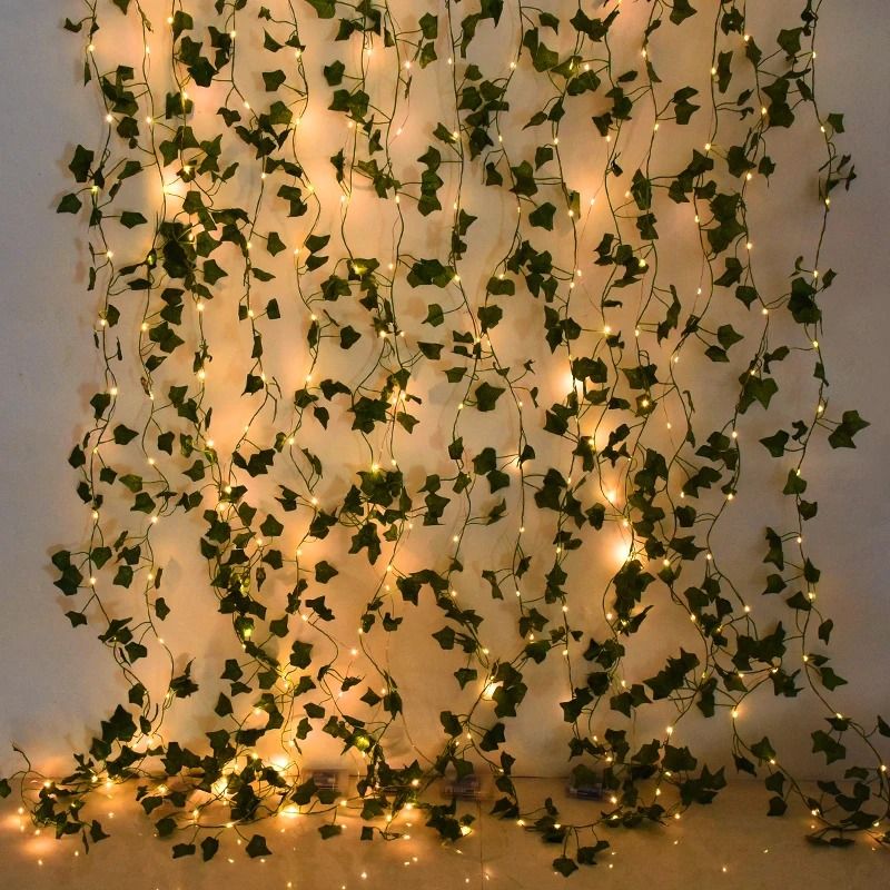 Botanical Fairy Vines | Artificial Leaf Garland String Lights | Executive Garden & Studio Sanctuary Decor
