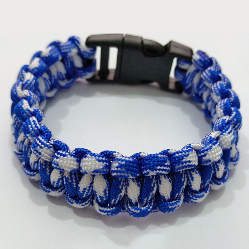 All-in-One Survival Bracelet with Fire Starter Compass Whistle Paracord Gear for Outdoor Adventure