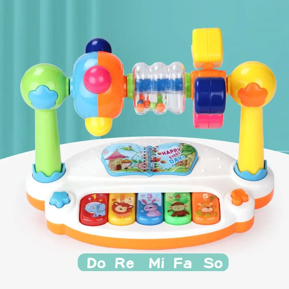 Rotating Baby Piano Toy with Light & Sound – Musical Early Education Keyboard for Toddlers