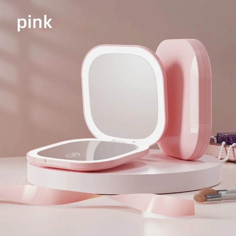 Double Sided LED Makeup Mirror with 3x Magnification USB Rechargeable