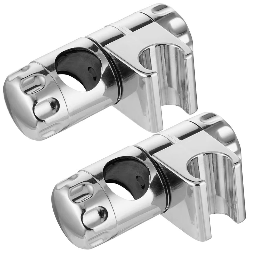 Universal Adjustable Shower Head Holder Slide Bar Bracket Bathroom Replacement Clamp (1/2PCS)