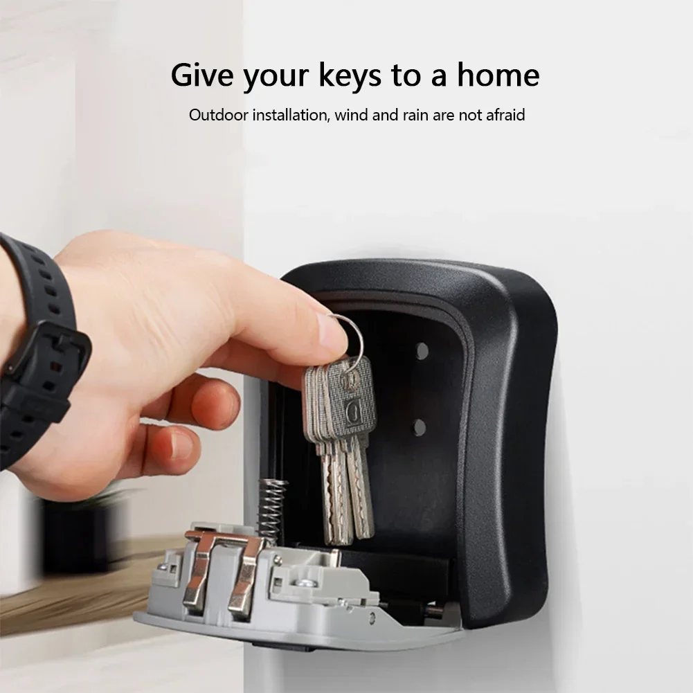 Wall Mounted Password Key Box Secure Durable Anti theft Home Storage Management