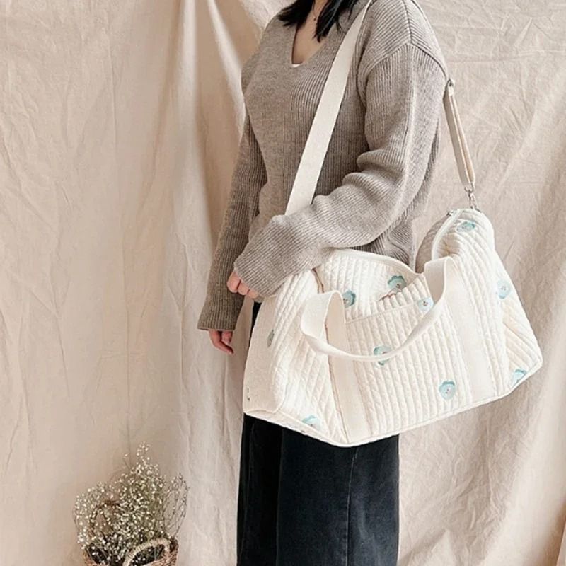 Little Bear Embroidered Multi-Functional Mommy Bag