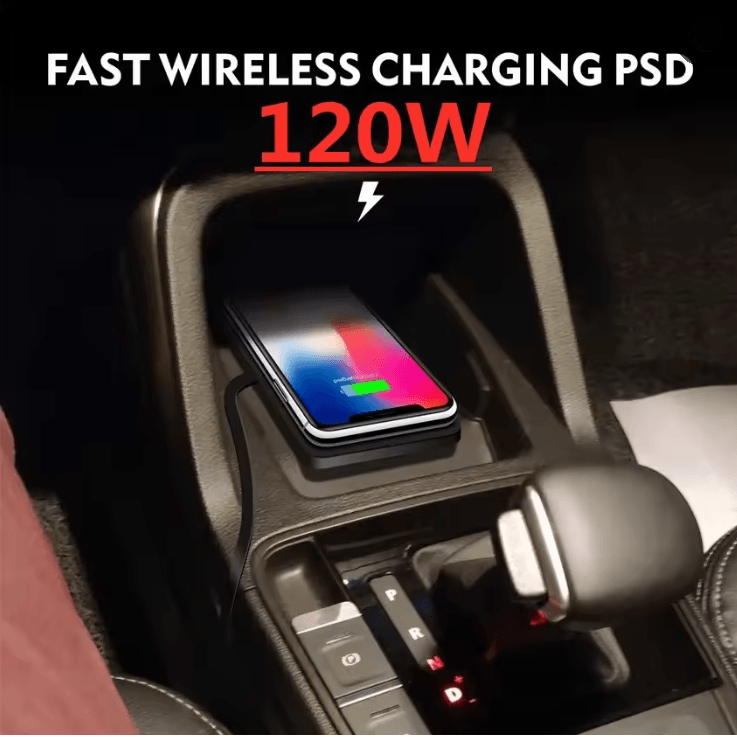 Wireless Car Charger Pad 120W Fast Charging Silicone Stand for iPhone Samsung Xiaomi Huawei