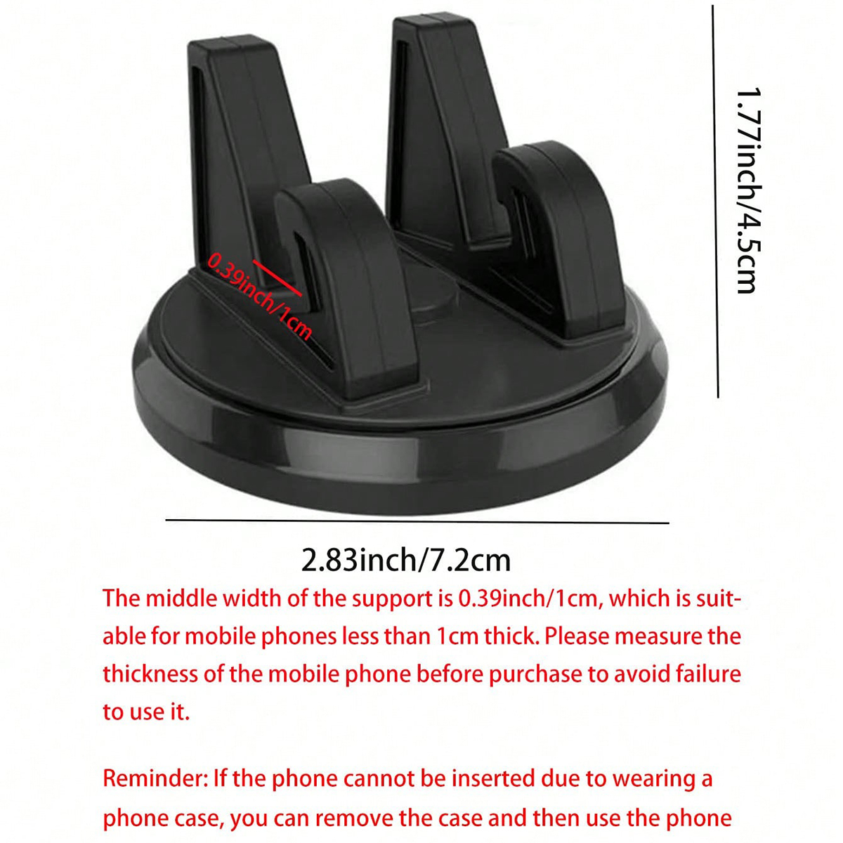Rotatable Car Phone Holder Dashboard Phone Mount with Adhesive Base