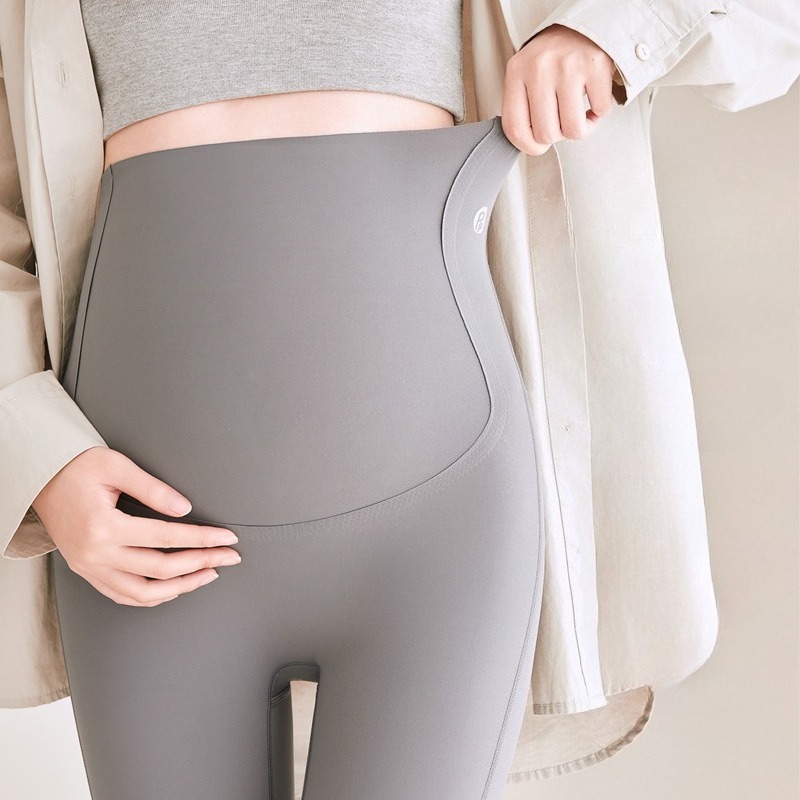 Women Maternity Leggings, Over Bump Pregnancy Pants, Slim Fit Stretchy Belly Support Tights for Yoga Gym and Daily Wear